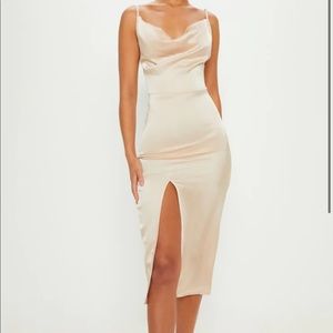 Champagne midi dress!!